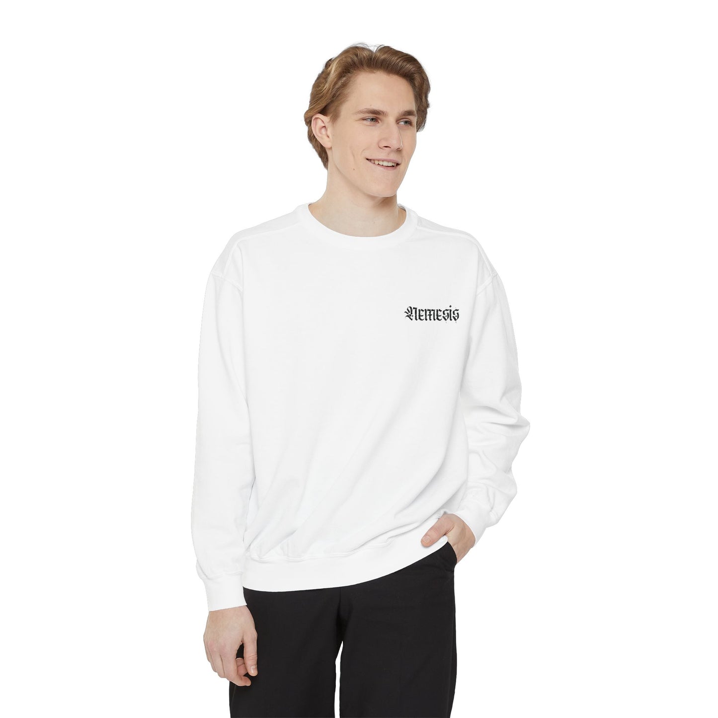 NEMESIS Unisex Garment-Dyed Sweatshirt - Nemesis Collection, Cozy Streetwear for Every Occasion